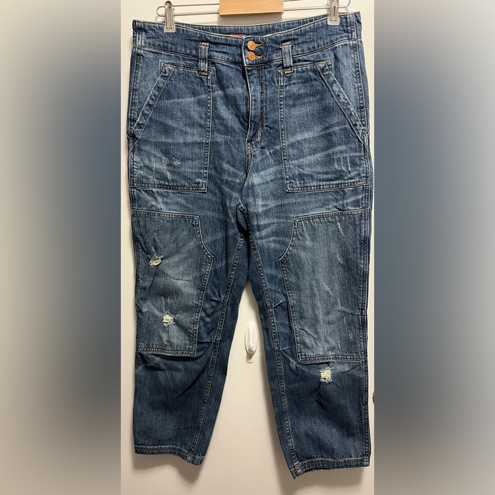 Pilcro Anthropologie Womens Jeans Utlility Ankle Carpenter Barrel Size 31